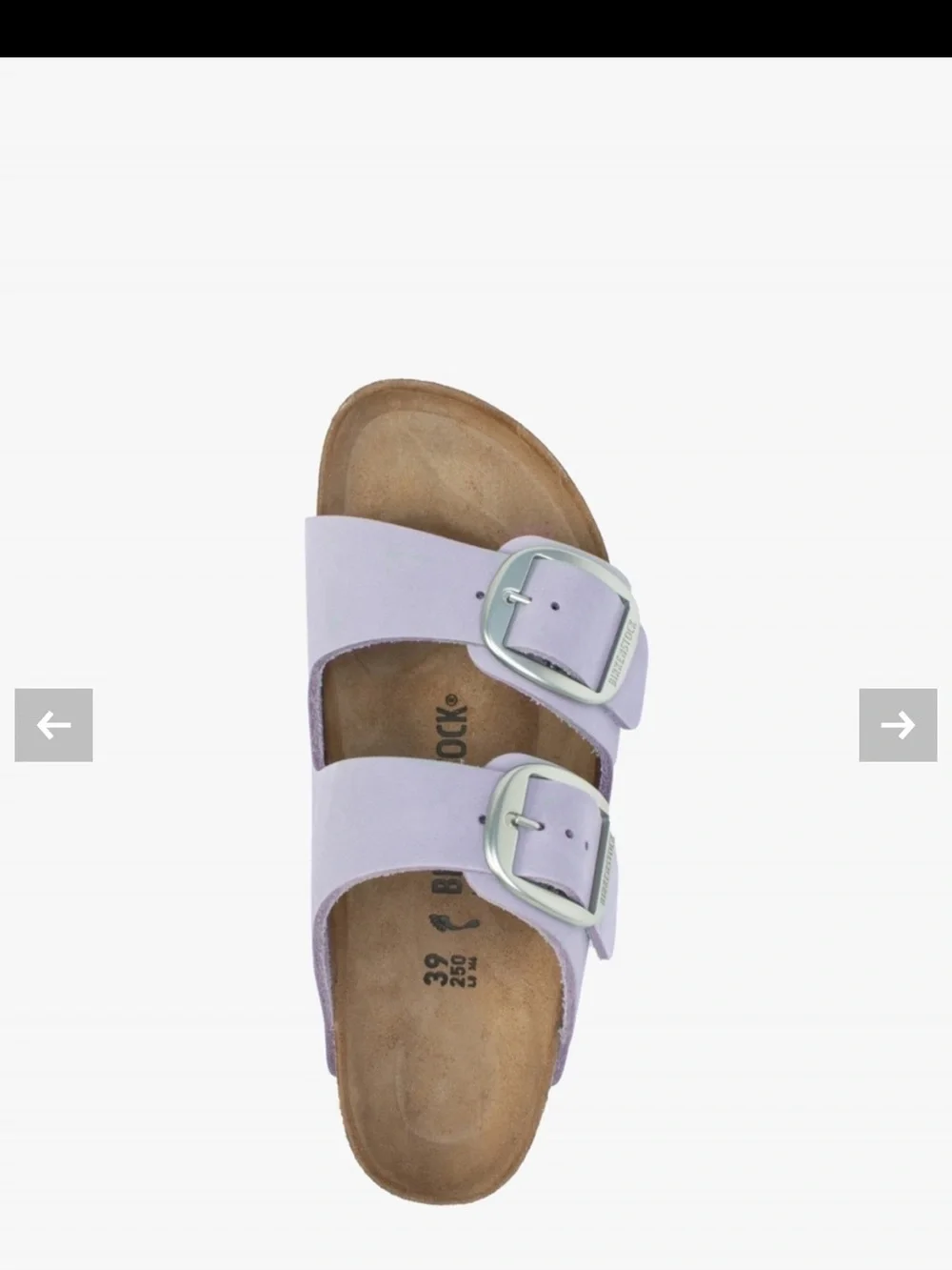 Lilac Birkenstock Purple Fog Barely worn Arizona Big Buckle 38 Ladies 7